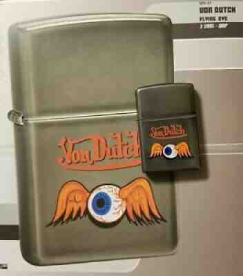 Von Dutch Flame Rite Zippo 1995 lowbrow pinstriper kustom kulture eye hotrod