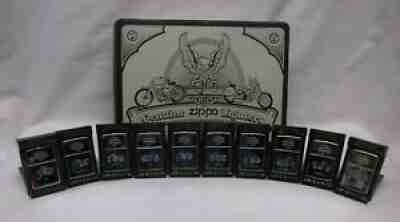 Group 10 Zippo Harley Davidson Motorcycle Decades Lighters