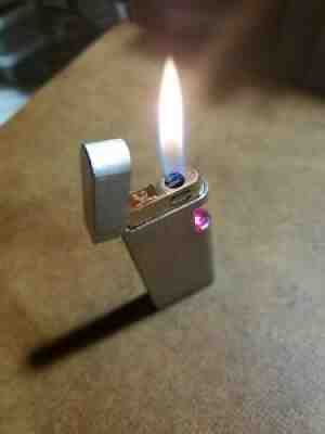 WORKING SERVICED Vintage COLIBRI Beam Sensor Butane Lighter Silver Tone