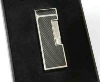 Dunhill Rollagas Lighter - New Generation Carbon Fibre/Palladium Plated Boxed