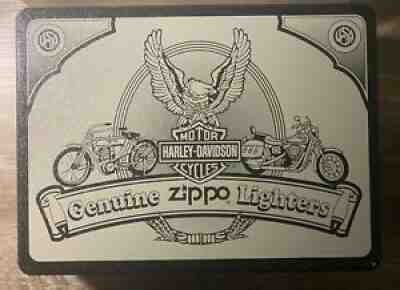 1998 Harley Davidson Zippo Chrome lighter set of 10,