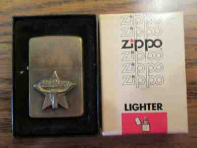 Vintage 1979 Brass Zippo Lighter Marlboro Longhorn Star Used Excellent Condition