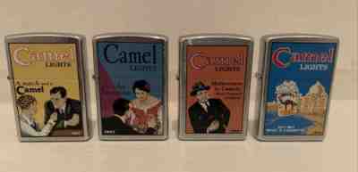 Camel Zippos Nostalgic Series set of 4 limited 1997 sealed RJR Lights Tobacco