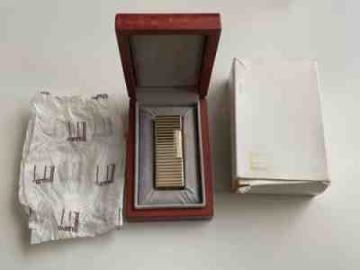 Dunhill Gas Lighter Outer Jacket Striped Solid Gold 18K Grade A Mint ...