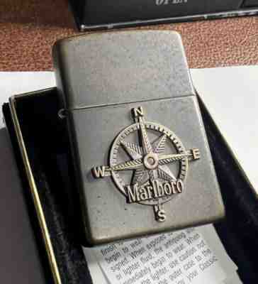 Marlboro Zippo Lighter Marlboro Adventure Series Antiqued vintage Series Compass