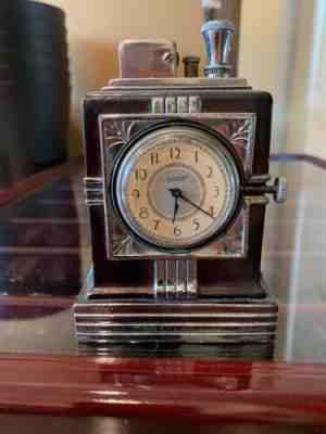 Ronson Touch Tip Lighter & Clock Combination