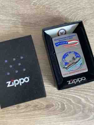 Zippo Lighter USS ENTERPRISE CVN-65 Deactivation Ceremony Polished Chrome NIB