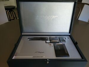 S.T. DUPONT BOND 007 PVD SET: Lighters (3), Pens (2), Cuff-Links, Key-Chain+Case