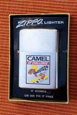 RARE ~ UNUSED ~ Vintage 1972 Zippo Lighter Camel GT Challenge w/Box & Brochure!!