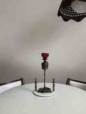 Rare Brunhoff Advertising Oil Lamp Cigar Lighter Countertop Display