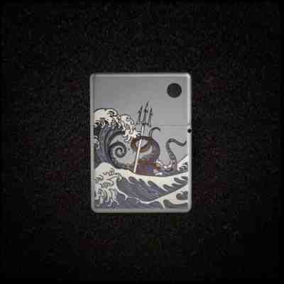 Prometheus Design Werx SPD Ti-Lighter - Kraken Wave + All Terrain PDW Zippo TAD