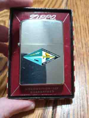 Rare Zippo Lighter 1957 Naval Air Weapons Meet Participant with box.... Used