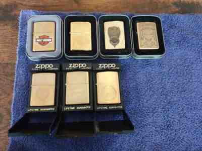 Zippo lighter Harley Davidson Barrett Smythe Devil Eagle on Tire 1932-1992 NOS