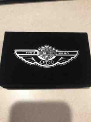 HARLEY DAVIDSON 100TH ANNIVERSARY STERLING SILVER ZIPPO LIGHTER LE 2003 Rare!!