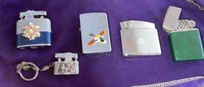 VINTAGE LIGHTER LOT OF FIVE (5) ZIPPO HESTIA VOLKSWAGEN RONDE BOWERS NICE ASS'T