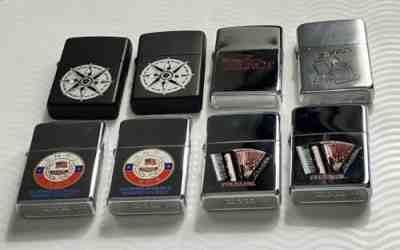 Lot 8 zippo lighters 25th anniversary, Winston, Marlboro, Polka pal, SNPJ 1904