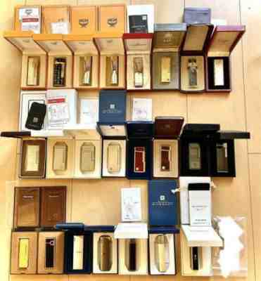 LOT 23set Cartier Dunhill Caran d'Ache Givenchy Fendi Vintage Lighter WORKING