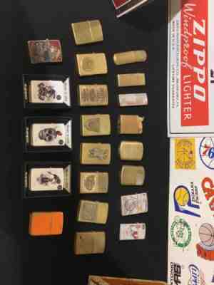 LARGE~21 Vintage Lighters ESTATE FIND 15 Zippo ï¿¼6 ww1 ww2 Vietnam ¼ Military era