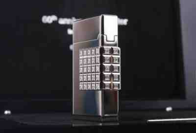 S.T. Dupont 60th Anniversary Lighter, 16660 Platinum With 60 Diamonds New In Box