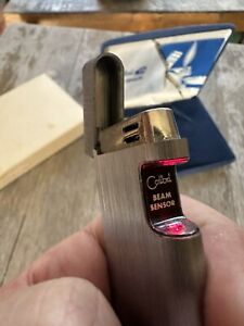 Vintage Colibri Touch Beam Sensor Lighter Original Box W/Instructions Excellent