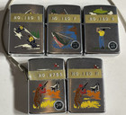 Vintage  Salesman's Sample Set of  Sports Series  Period 5  Zippo Lighters. RARE