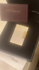 S.T Dupont Lygne2 21K & Palladium Pleated,brushed Finished With Its Original Box