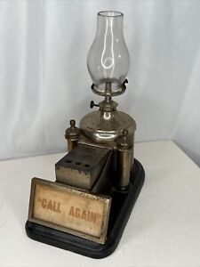 Antique Cigar Lighter Lamp With Cigar Cutter / Nipper Pat. 1894