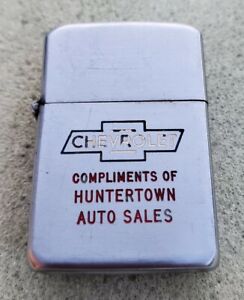 1949-53 Chevrolet Huntertown, IN Advertising Zippo 16 Hole 5 Barrel 2032695