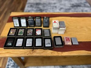 Vintage Zippo Lighter Lot Of 26- 1930s - 1990s New And Used All With Boxes