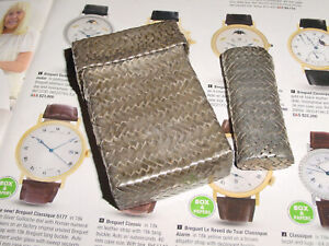 Vintage STERLING SILVER Basket Weave CIGARETTE pack CASE & BIC Lighter Cover