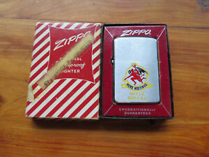 1958 ZIPPO LIGHTER 107 F.I.S MICHIGAN AIR NATL GUARD MORS HOSTIBUS MILITARY BOX