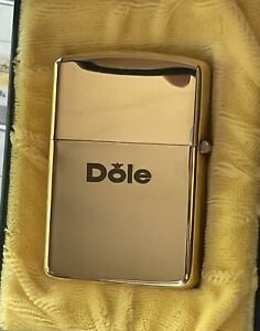 Vintage MIB 1957 10k GF Gold Filled Dole Advertising Zippo Lighter- Unfired!