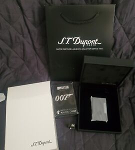 S.T. DUPONT Gas Lighter 007 James Bond Bullet Hole Limited Edition BLACK NEW LOT