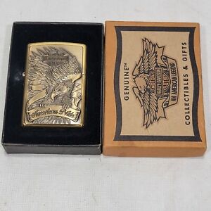 Harley Davidson Motorcycles - American Pride Eagle Brass Zippo Lighter