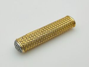 Dunhill 18K Gold & 1.32 CTW Diamond Capped Rollagas Lighter