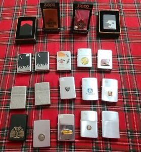 Vintage Zippo Lighter Lot Of 36- 1960s- 2000 Some New W Sticker And Tin And Used