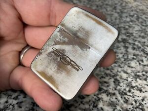 Vintage 1930s Zippo Lighter WHITE SUPER POWER 4 Barrel Hinge 14 Hole Insert