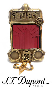 S.T. Dupont 16065 Metropolis Prestige Solid Yellow Bronze and Red Logo Lighter