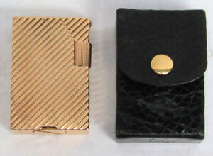 New Listing1920's DUNHILL PARIS 18K SOLID GOLD 64.2 GRAM LIGHTER ORIGINAL SNAKE SKIN CASE