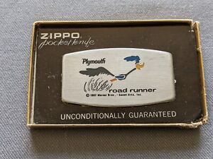 VTG 1960’s PLYMOUTH ROAD RUNNER WARNER BROS ZIPPO POCKET KNIFE MIB VERY RARE!