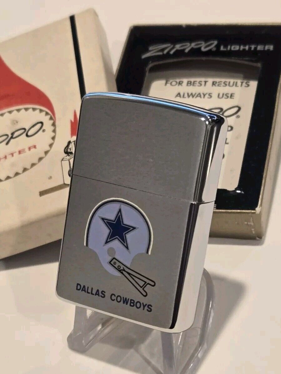 Vintage 1973 NFL DALLAS COWBOYS Helmet FOOTBALL League Full Size Zippo Lighter