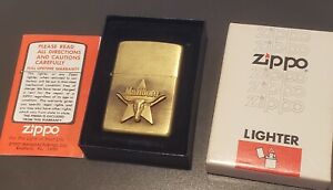 RARE 1979 MARLBORO Star & Steer Longhorn Solid Brass Zippo Lighter Mint In Box