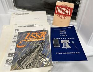 Rare Vintage 1959 President Nixon Zippo Lighter + Pan Am Airlines Moscow Flight
