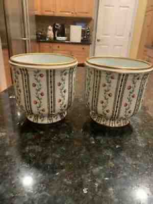 Tiffany & co Le Tallec Limoges Matching Private Stock Porcelain Urns Rare