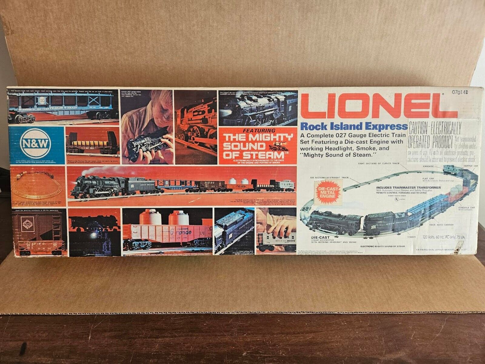 Original 1970's LIONEL ROCK ISLAND EXPRESS 027 Gauge train set/ MIB!