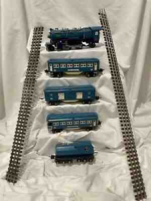 Prewar Lionel Blue Comet Train Set 263E Tender & Boxcars #â??s 613 614 615