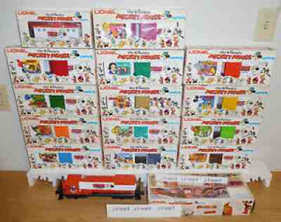 LIONEL 6-8773 DISNEY MICKEY U36B ENGINE BOXCAR O GAUGE TRAIN COMPLETE SET 15 PCS