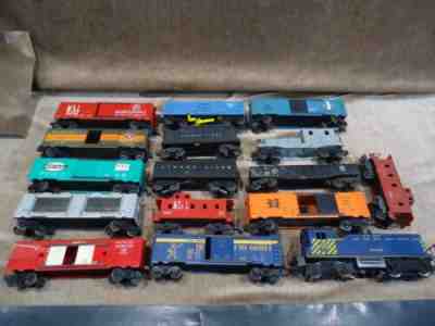 Lionel Train Set 16 Cars Boxcars Cabooses Locomotive Coal Car etc Post War