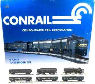 TRAIN SET CONRAIL 6 Unit Passenger O O-27 Scale K-LINE LIONEL ENGINE SET