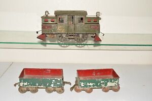 Lionel Prewar Standard Gauge Tin Toy 1911 Thin Rim Coal Train Original